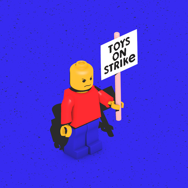 toys on strike motion lego